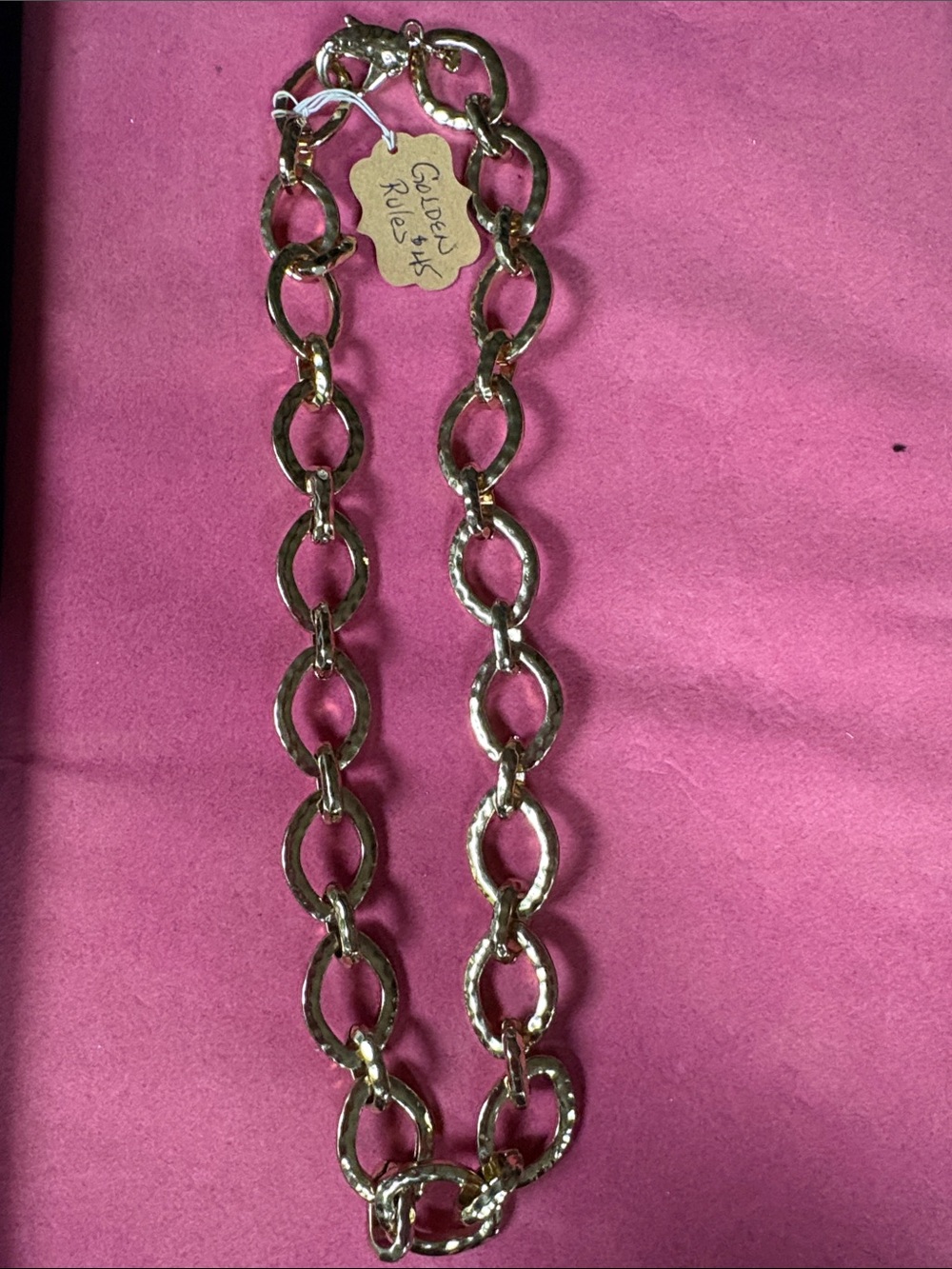 Gold-Tone Large Link Necklace  - Women's Jewelry Brand New Demo Only